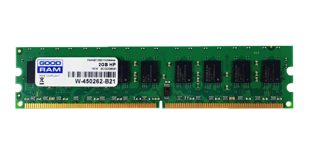RAM 1x 2GB GoodRAM ECC UNBUFFERED DDR2  800MHz PC2-6400 UDIMM | W-450262-B21