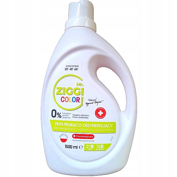 Mr. ZIGGI Mr ZIGGI Mr ZIGGI płyn piorąco-dezynfekujący do prania tkanin kolorowych 1,5 l
