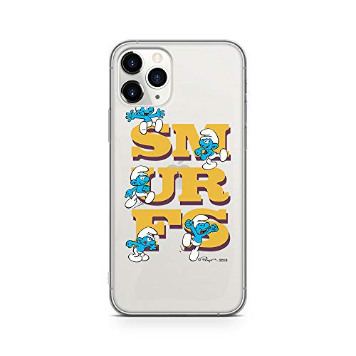Oryginalne i oficjalnie licencjonowane etui na telefon komórkowy The Smurfs do iPhone 11 Pro Max, Smerf, pokrowiec, obudowa z tworzywa sztucznego TPU, chroni przed uderzeniami i zarysowaniami