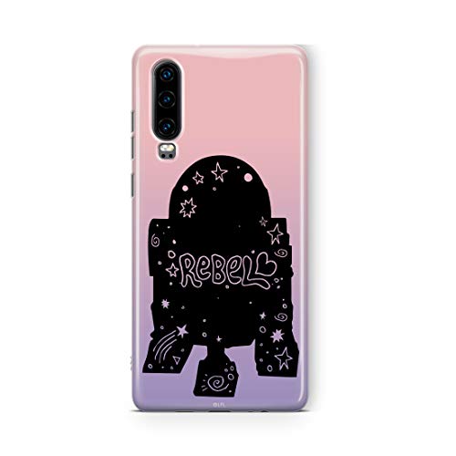ERT GROUP etui na telefon Huawei P30, case oryginalny i oficjalnie licencjonowany przez Star Wars, wzór R2D2 005, optymalnie dopasowane, plecki z TPU