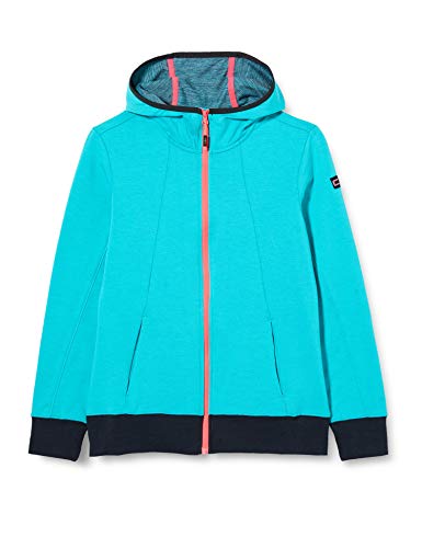 CMP Dziewczęca kolorowa kurtka dziewczęca z zamkiem błyskawicznym na całej długości, kapturem i logo CMP 30l6815 kurtka niebieski ceramika. 104