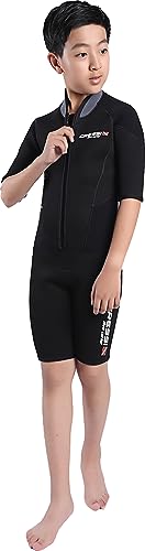 Cressi dzieci Endurance Junior 5 MM neoprenu Shorty 3 MM do nurkowania i schnorchler, czarny JLV478004