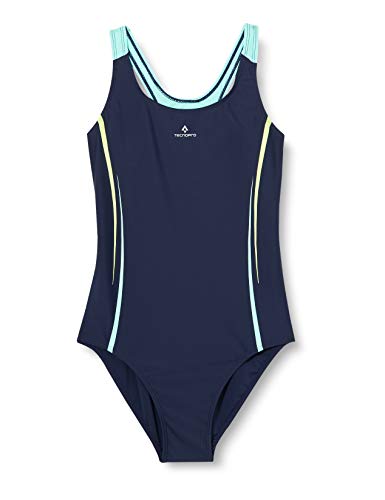 TECNOPRO Rabia kostium kąpielowy dla dziewcząt niebieski Navy Dark/Turquoise 152