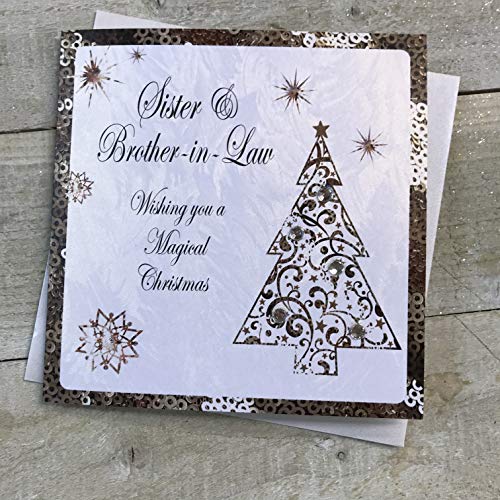 WHITE COTTON CARDS White Cotton Cards C3-SB 'Sister & Brother-in-Law' ręcznie robiona kartka świąteczna C3-SB