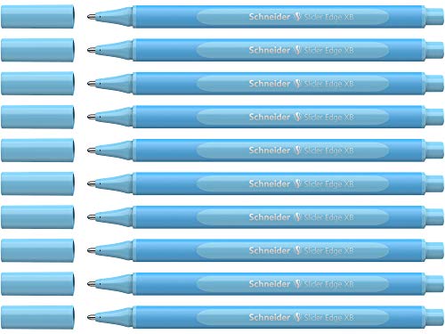 Schneider 152230 Slider Edge Pastelowe długopisy XB (trójkątne długopisy o szerokości kreski XB) 10 sztuk baby blue