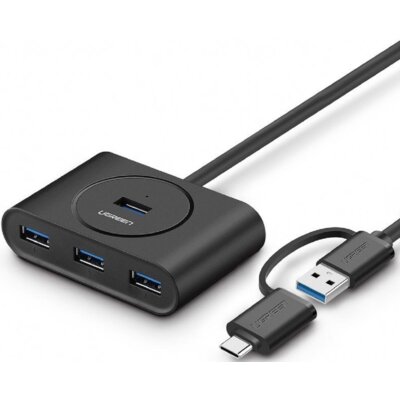 UGREEN UGREEN 4-portowy HUB USB 3.0 + USB-C 3.1 OTG