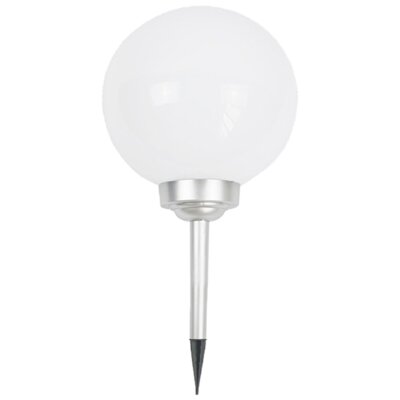 SASKA GARDEN Lampa solarna kula mleczna 30x62cm