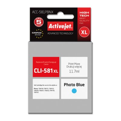 ActiveJet tusz do Canon CLI-581PB XL new ACC-581PBNX ACC-581PBNX