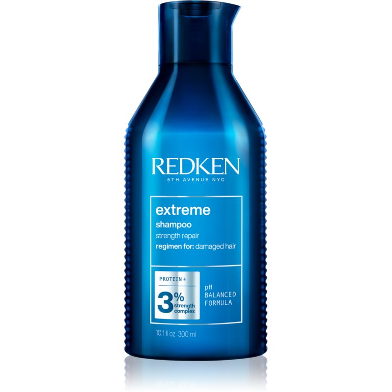 Redken Extreme szampon, szampon pielęgnacyjny do włosów zniszczonych, głębokie oczyszczanie z ceramidami, łagodnie i wzmacnia końcówki, zapobiega łamaniu się włosów, 300 ml E3460700