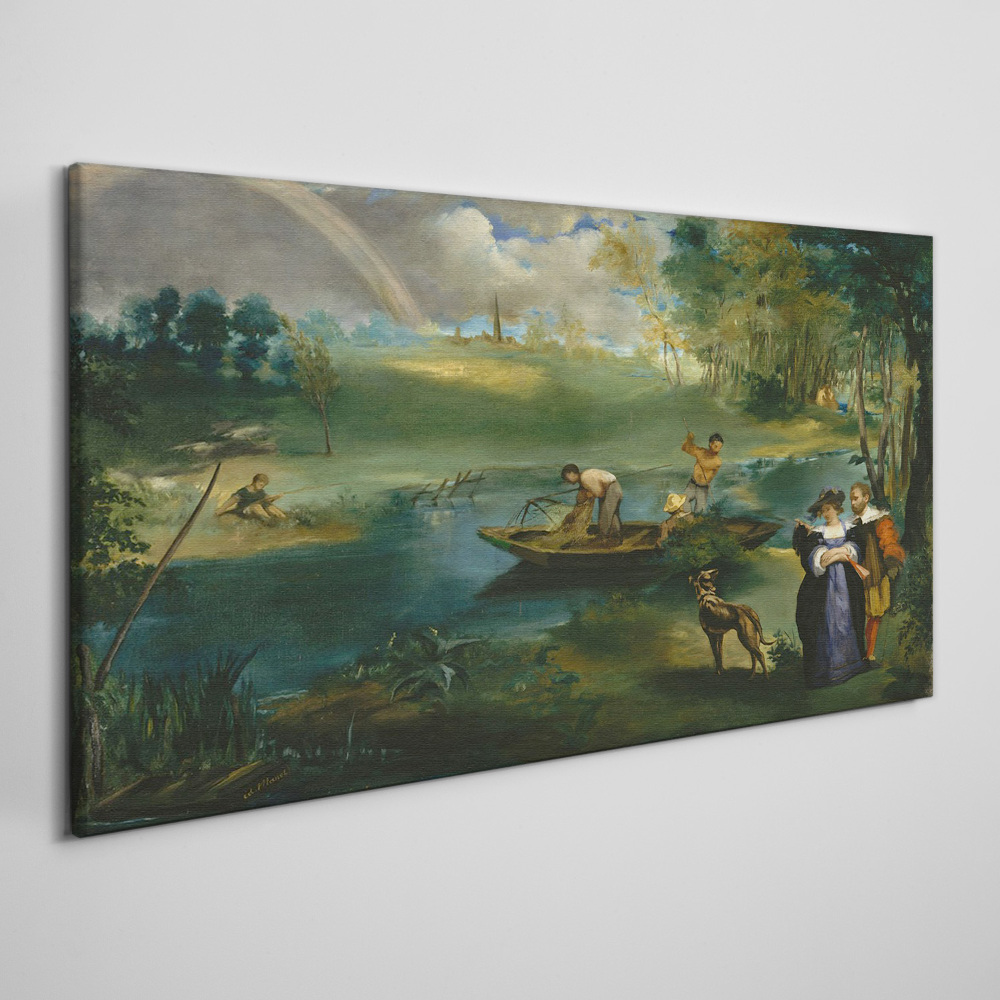 Obraz na Płótnie las rzeka 140x70cm