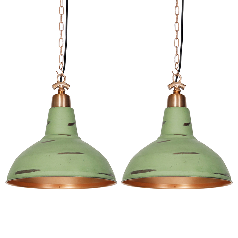 QAZQA Zestaw 2 starych lamp wiszących miedzianych - Goliath large