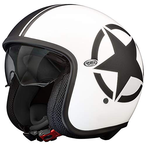 PREMIER HELMET VINTAGE STAR 8 BM, biały/czarny, L