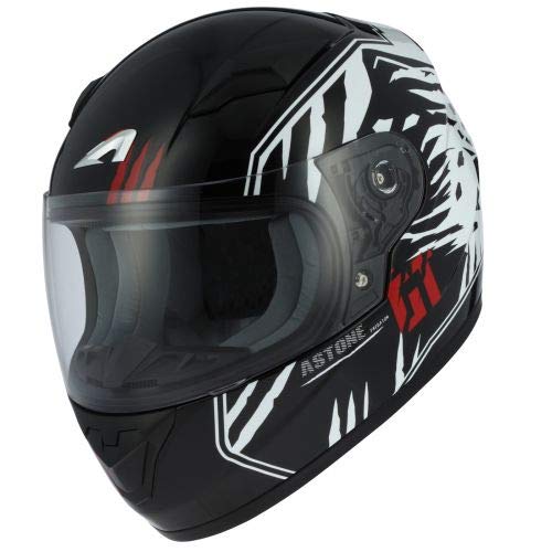 Astone Helmets gt2kg-predator-bwm kask motocyklowy GT Kid, czarny/biały, rozmiar M