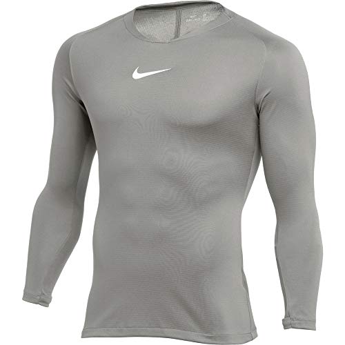 Nike Męski T-shirt z długim rękawem Maglia Park pierwsza warstwa, Grigio_Nero_Bianco, L, AV2609