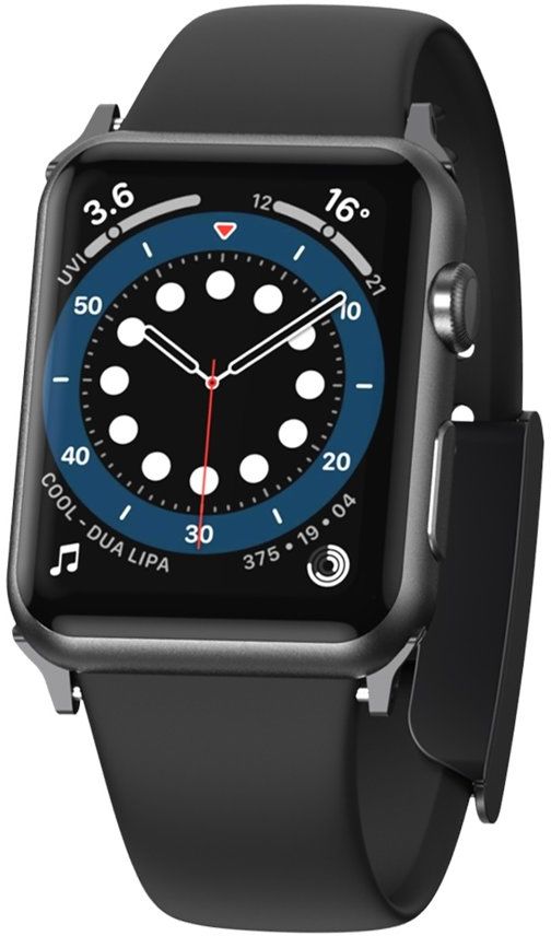 BASEUS Slip-Thru pasek opaska bransoleta do Apple Watch 3/4/5/6/SE 38mm/40mm czarny (LBWSE-01)