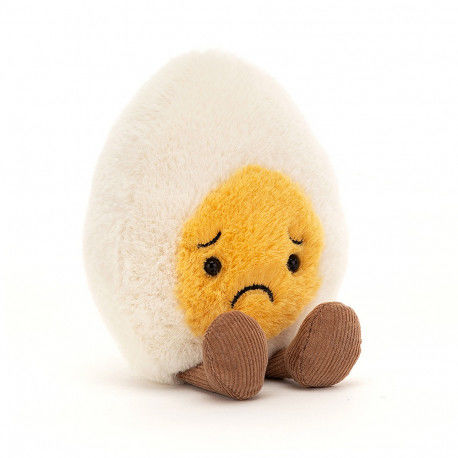 Jellycat MASKOTKA Jajko na twardo - Smutne. 14 cm BE6SOR