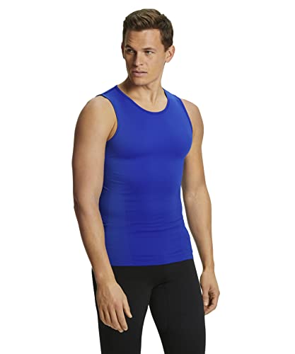 FALKE Męska fajna Singlet - sportowa tkanina wydajna, niebieski (Yve 6714), L, 1 sztuka