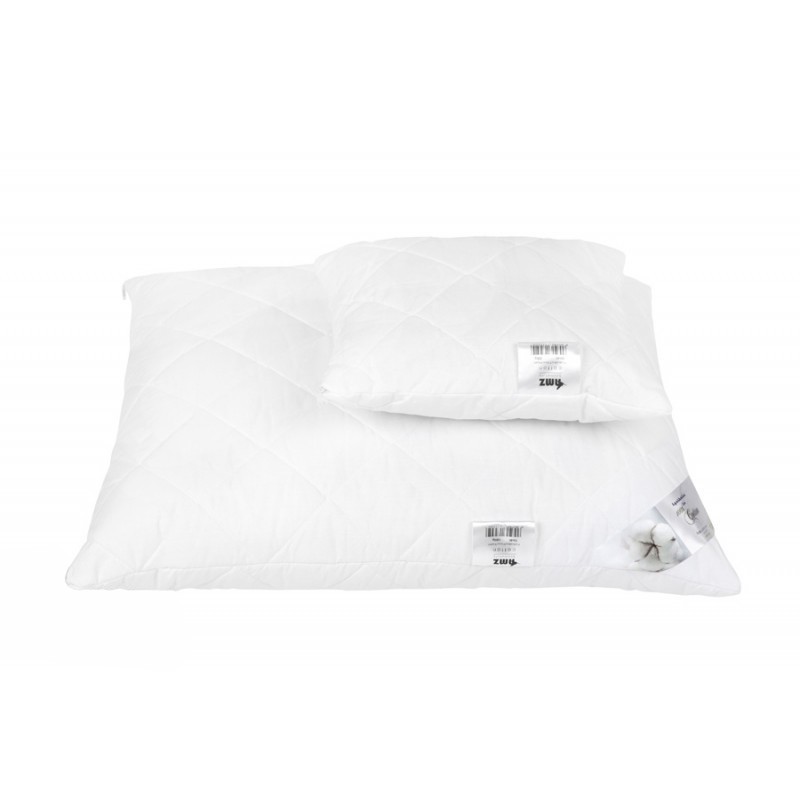 Poduszka pikowana antyalergiczna AMZ COTTON Rozmiar - 70x80, Kolor poduszek i kołder - biały