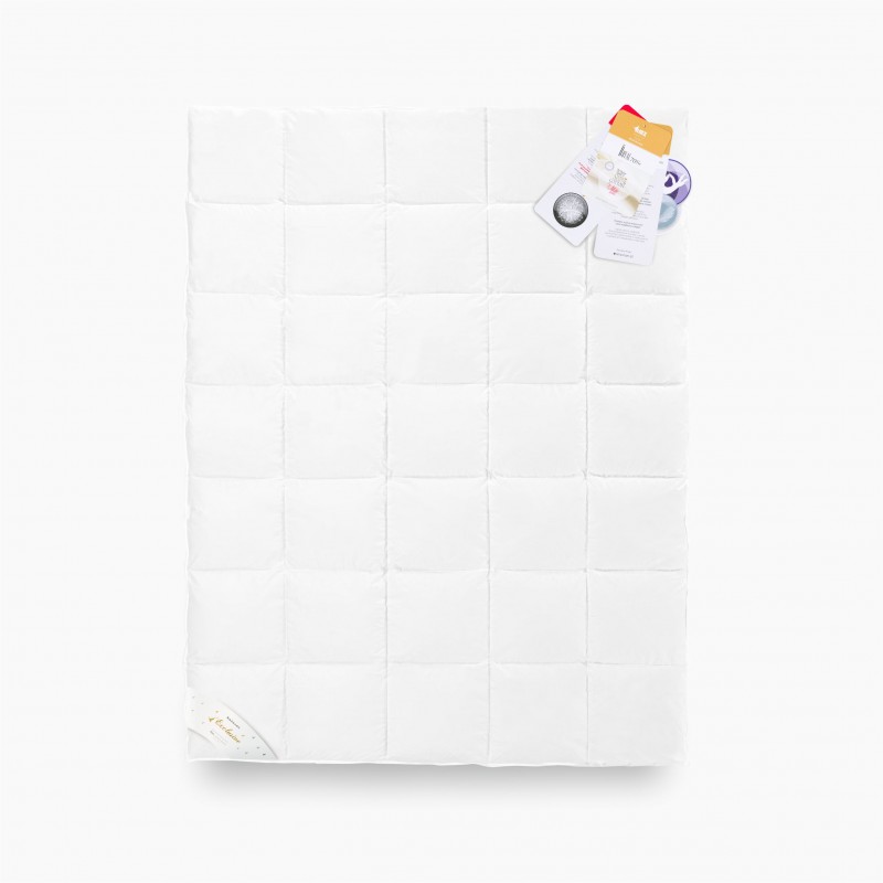 Kołdra puchowa ciepła zimowa AMZ ROYAL puch 100% export Rozmiar - 135x200, Kolor poduszek i kołder - biały