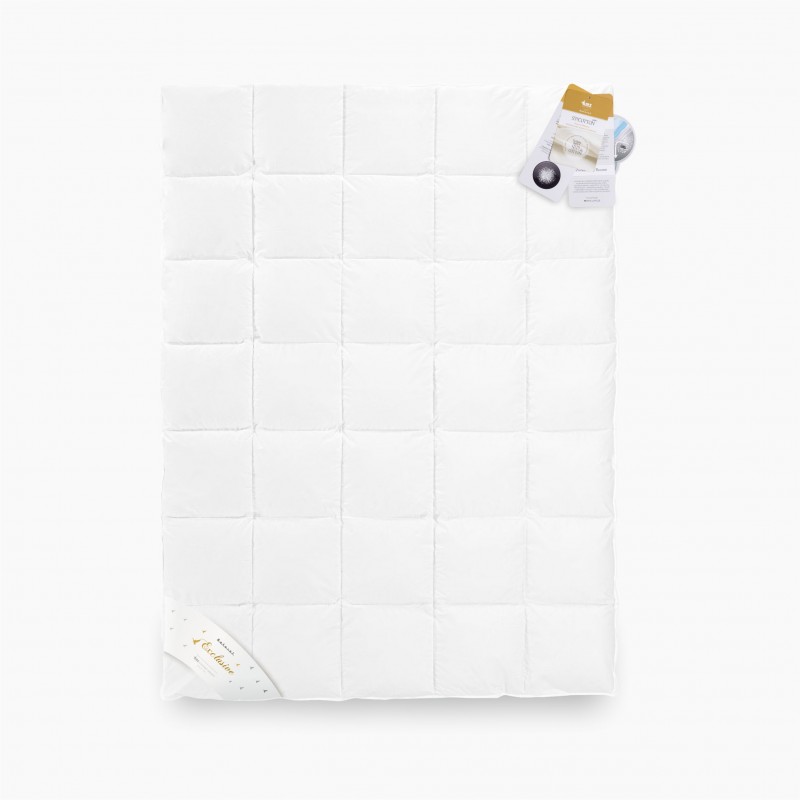 Kołdra puchowa ciepła zimowa AMZ MATERACOWA PRESTIGE 100% puch Rozmiar - 200x220, Kolor poduszek i kołder - biały