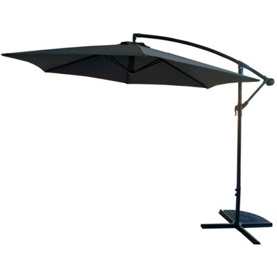 SASKA GARDEN Parasol ogrodowy 300cm składany na wysięgniku szary 27318-0