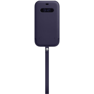 Apple iPhone 12 Pro Max Leather Sleeve with MagSafe Deep Violet MK0D3ZM/A