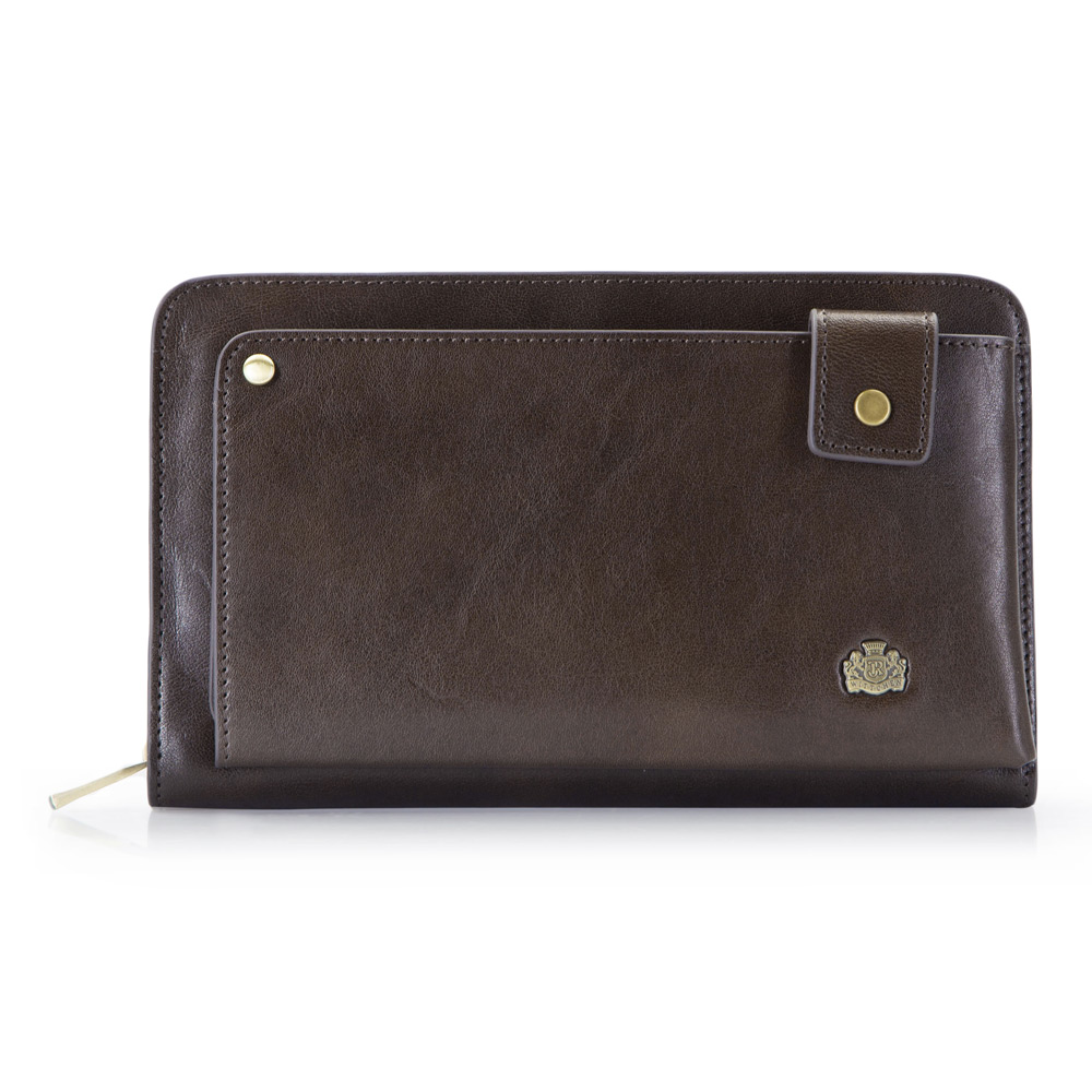 Saszetka skórzana z wyjmowanym panelem