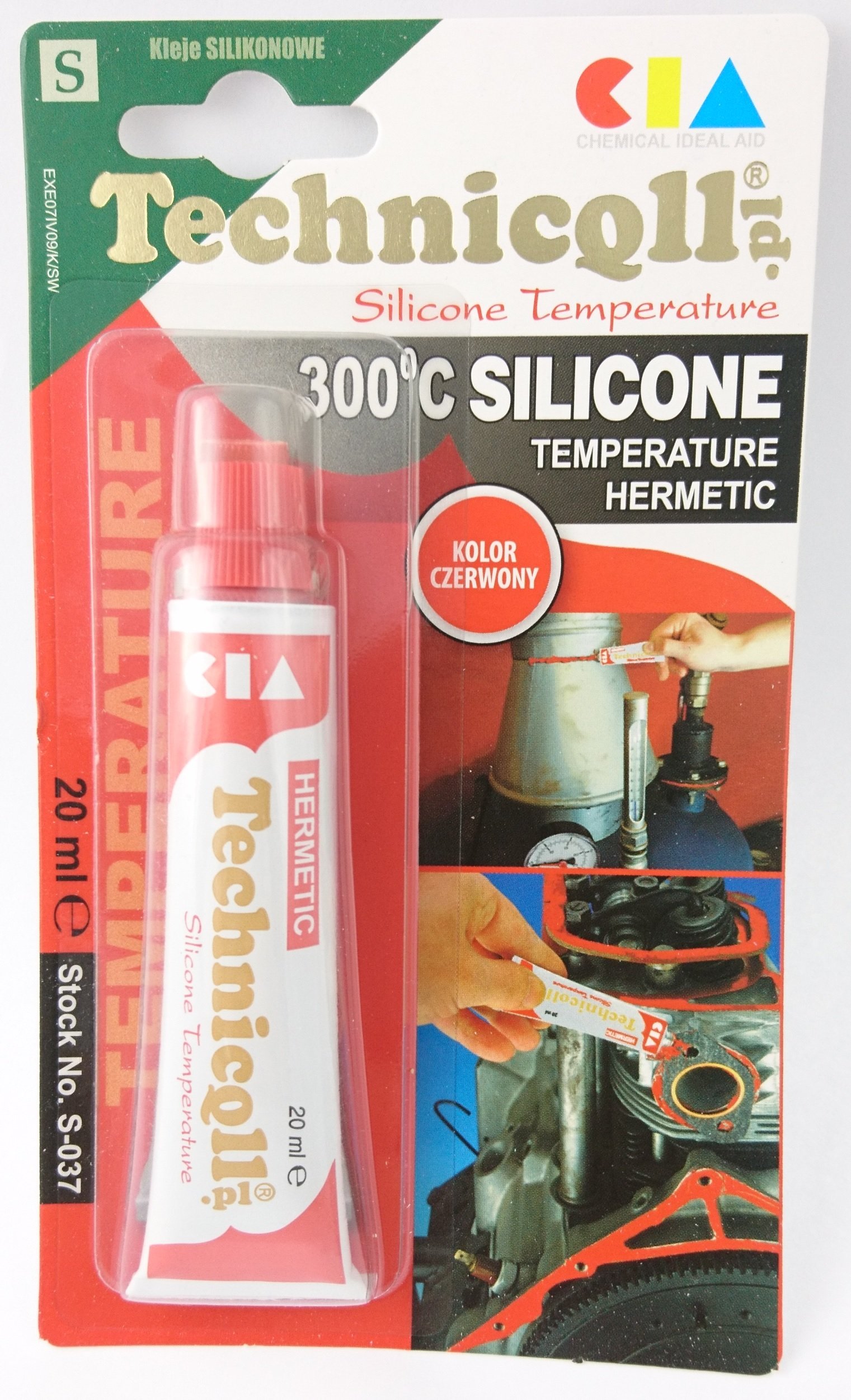 Silpac TECHNIQLL WYSOKOTEMPERATUROWY CZERWONY 20ML TECHNIQLL S-037