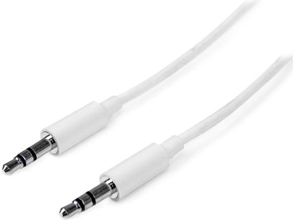 Kabel StarTech Jack 3.5mm - Jack 3.5mm 1m biały MU1MMMSWH