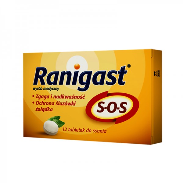 Polpharma Ranigast SOS tabl.do ssania 12 tabletek 6512011