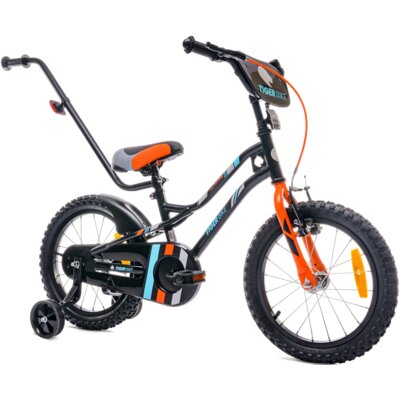 sun baby Rower dziecięcy Tiger Bike 16 cali dla chłopca Żółto-szary