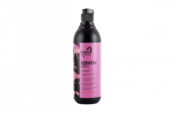 BLACK HORSE Szampon nabłyszczająco-wzmacniający KERATIN BATH 500ml