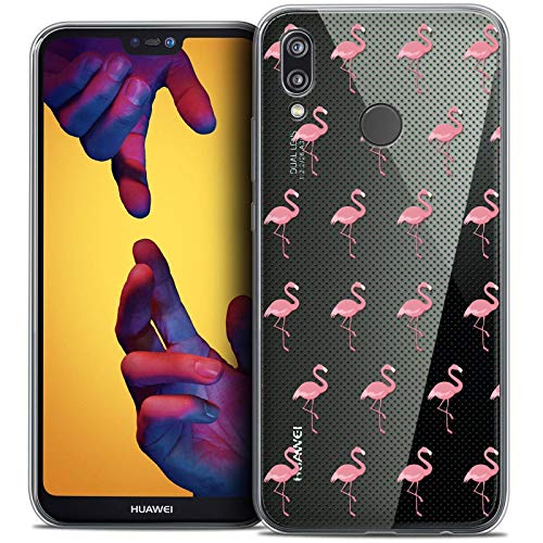 Etui ochronne do Huawei P20 Lite, ultracienkie, motyw: flamingi, różowe kropki