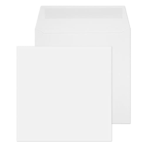 Blake Purely Everyday 240 x 240 mm, 100 g/m², kwadratowy portfel, gumowane koperty (0240SQ), biały - opakowanie 250 sztuk