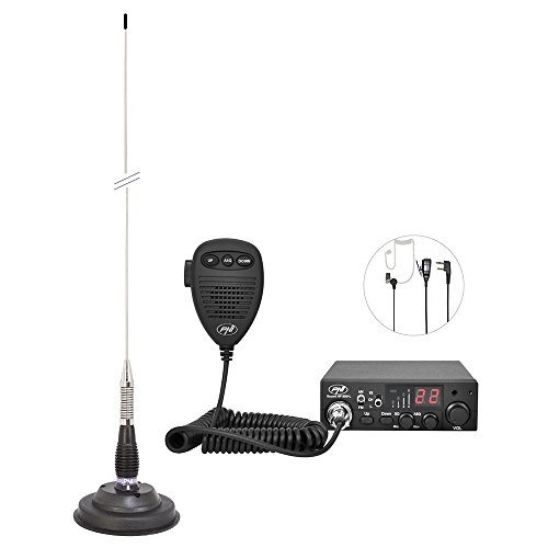 CB-Funkkit CB PNI ESCORT HP 8001L ASQ + antena CB PNI ML100, wtyczka do zapalniczki samochodowej i słuchawki HS81L w zakresie dostawy