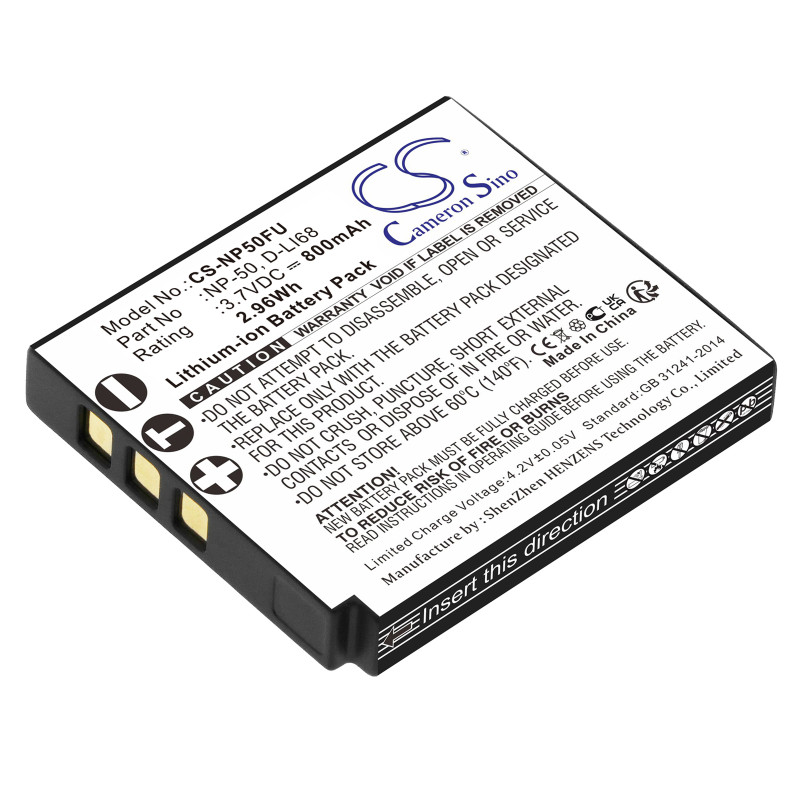 Fuji NP-50 800mAh 2.96Wh Li-Ion 3.7V (Cameron Sino)