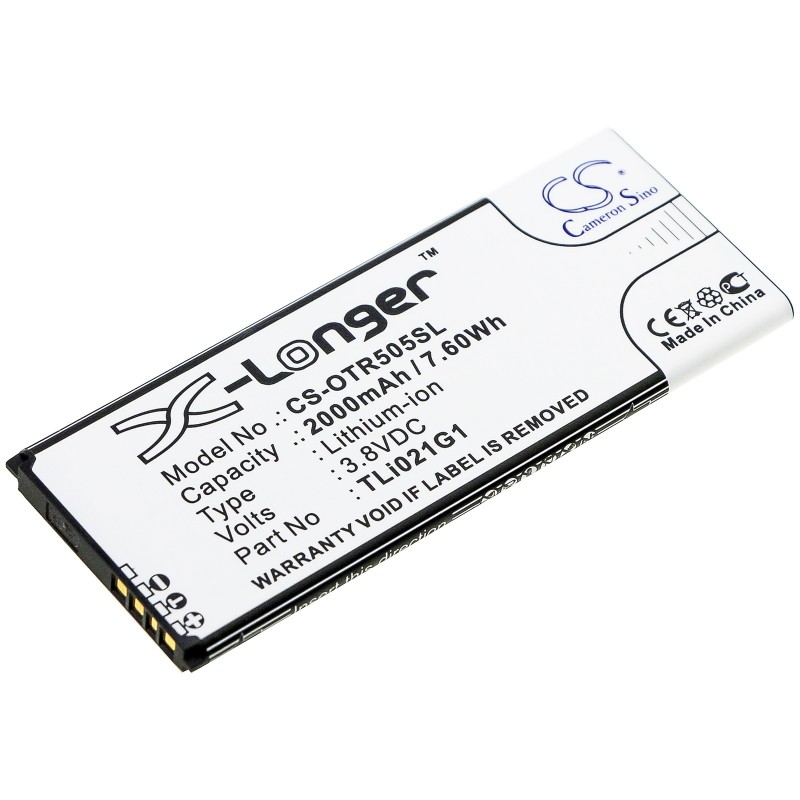 Cameron Sino Alcatel 5005R TLi021G1 2000mAh 7.60Wh Li-Ion 3.8V CS-OTR505SL