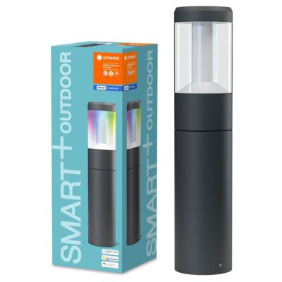 LEDVANCE SMART+ Modern Lantern Multicolour Smart pedestal/post lighting Szary Bluetooth 12 W, LED light