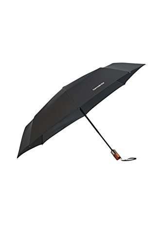 Samsonite Wood Classic S - 3 sekcje Auto Open Close parasol krótki, 27 cm, czarny 108979/1041