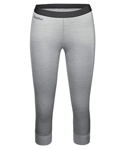 Schöffel Damskie spodnie sportowe z merynosów szary opal Gray M 11343
