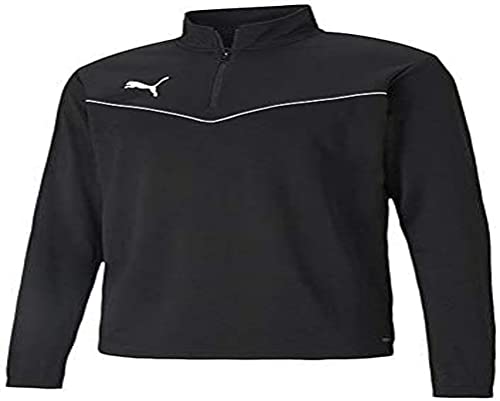 PUMA Puma Męska teamRISE 1/4 Zip Top koszulka, czarno-biała, XL 657394