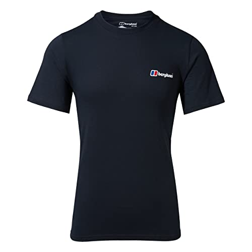 Berghaus Berghaus Męski organiczny klasyczny T-shirt z logo Czarny Jet Black S 4A001110BP6
