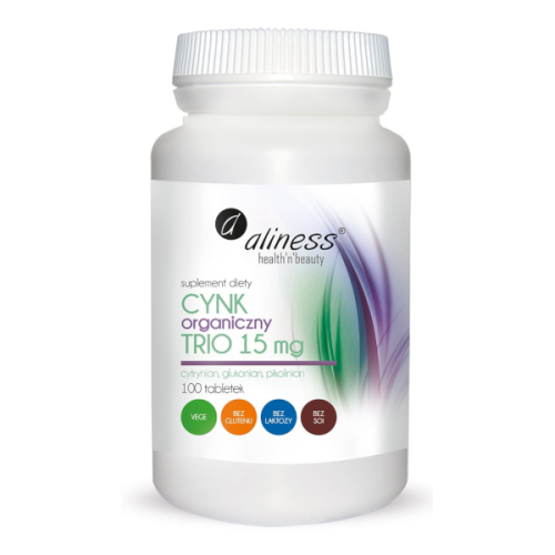 MEDICALINE Aliness Cynk Organiczny Trio 15 mg x 100 tabl