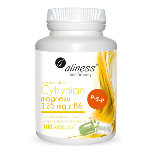MEDICALINE Aliness Cytrynian magnezu 125 mg z B6 x 100 kaps