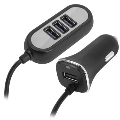 Ładowarka Samochodowa Usb + 3USB 1.4M 5.8A