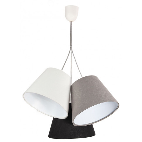 Trójkolorowa lampa wisząca z białym wnętrzem D9-H76