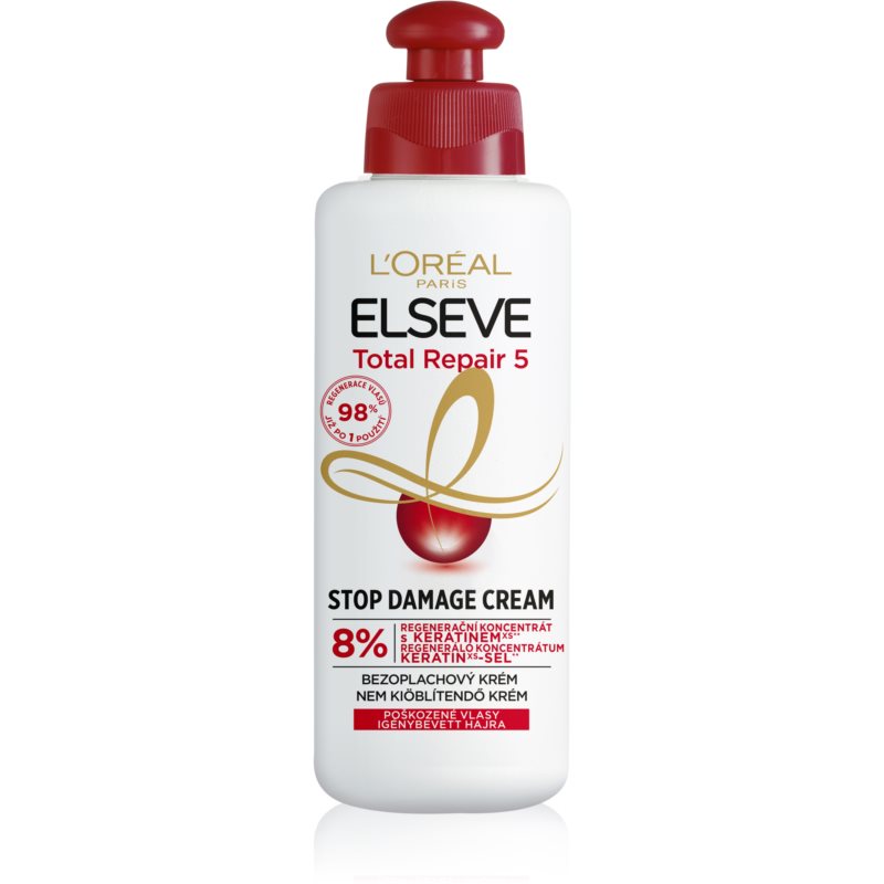 Loreal Paris Paris Elseve Total Repair 5 Stop Damage Cream pielęgnacja bez spłukiwania 200 ml dla kobiet