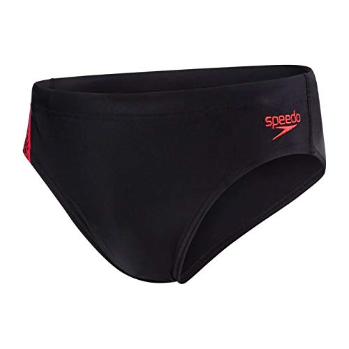Speedo męskie ułożenie 7 cm majtki Black/Chroma Blue/Lava Red 36