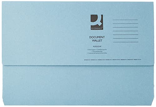 Q-Connect KF23011 Portfel na dokumenty Foolscap - niebieski, 50