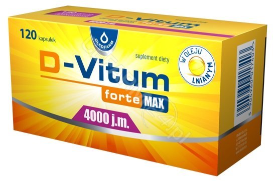 Oleofarm D-Vitum forte Max 4000 j.m. 120 kapsułek